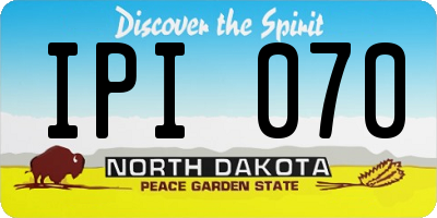 ND license plate IPI070