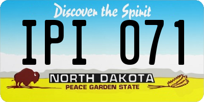 ND license plate IPI071