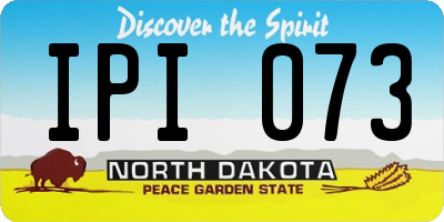 ND license plate IPI073