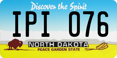 ND license plate IPI076
