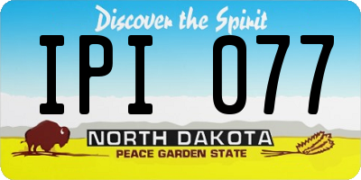 ND license plate IPI077