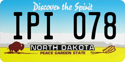 ND license plate IPI078