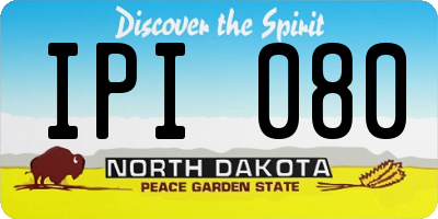 ND license plate IPI080