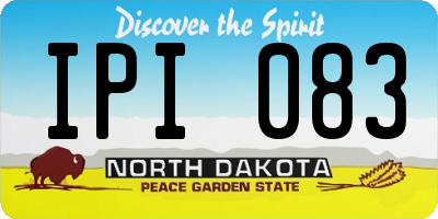 ND license plate IPI083