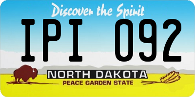 ND license plate IPI092