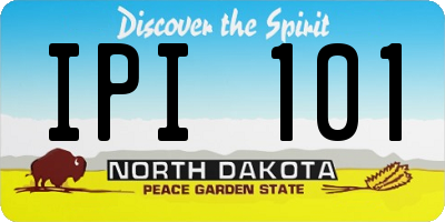 ND license plate IPI101