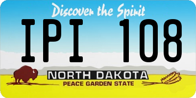 ND license plate IPI108