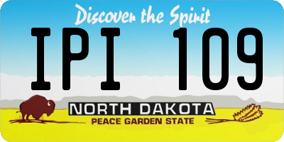 ND license plate IPI109