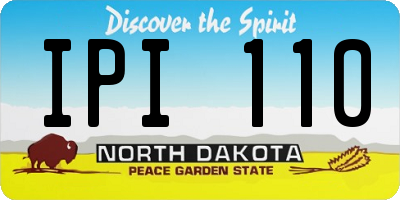 ND license plate IPI110