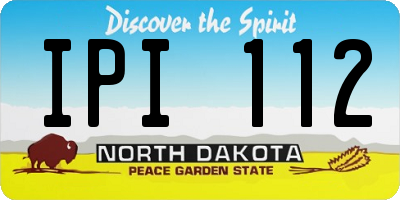 ND license plate IPI112