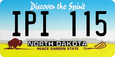 ND license plate IPI115