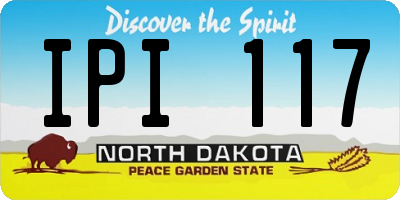 ND license plate IPI117