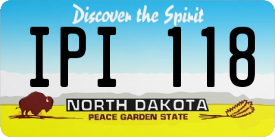 ND license plate IPI118