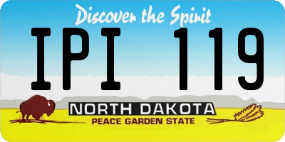 ND license plate IPI119