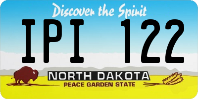 ND license plate IPI122