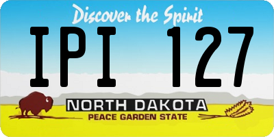 ND license plate IPI127