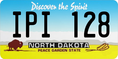 ND license plate IPI128
