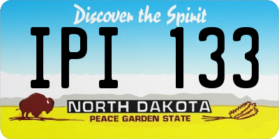 ND license plate IPI133