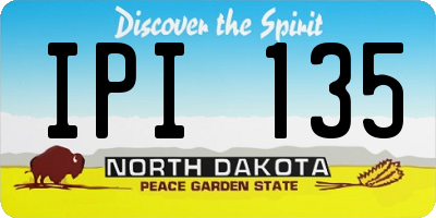 ND license plate IPI135