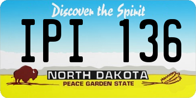 ND license plate IPI136
