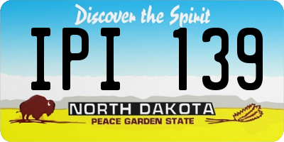 ND license plate IPI139