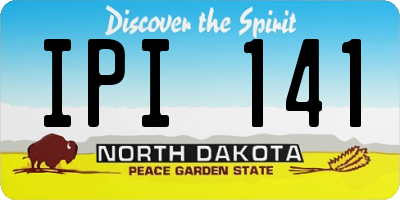 ND license plate IPI141