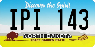 ND license plate IPI143