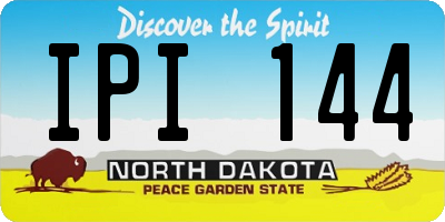 ND license plate IPI144