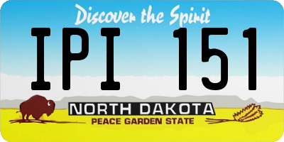 ND license plate IPI151