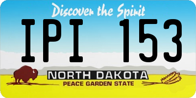 ND license plate IPI153