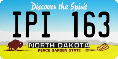 ND license plate IPI163