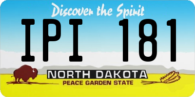ND license plate IPI181