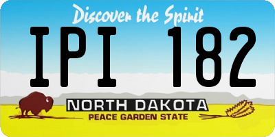 ND license plate IPI182