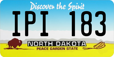 ND license plate IPI183