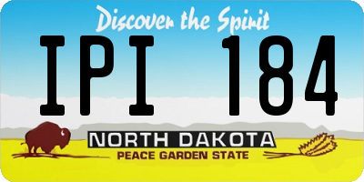 ND license plate IPI184