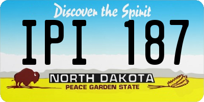 ND license plate IPI187