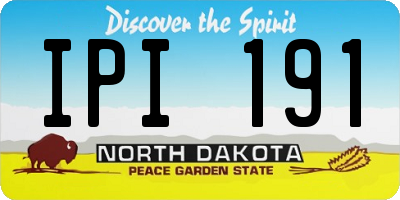 ND license plate IPI191