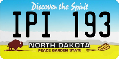 ND license plate IPI193