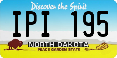 ND license plate IPI195