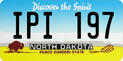 ND license plate IPI197