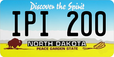 ND license plate IPI200