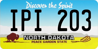 ND license plate IPI203