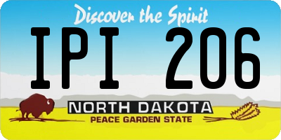 ND license plate IPI206