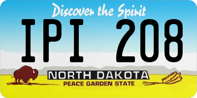 ND license plate IPI208