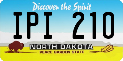 ND license plate IPI210