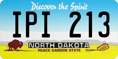 ND license plate IPI213