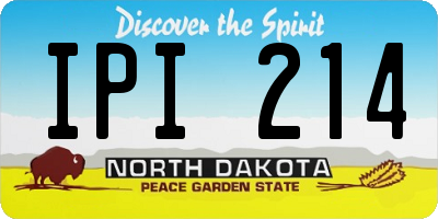 ND license plate IPI214