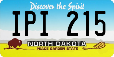 ND license plate IPI215