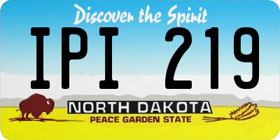 ND license plate IPI219