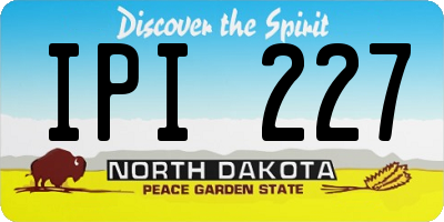 ND license plate IPI227